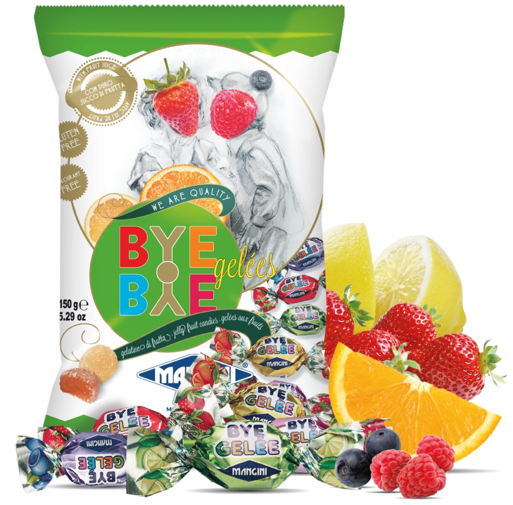 GELEE ALLA FRUTTA BYE BYE CARAMELLE MORBIDE INCARTATE Mangini