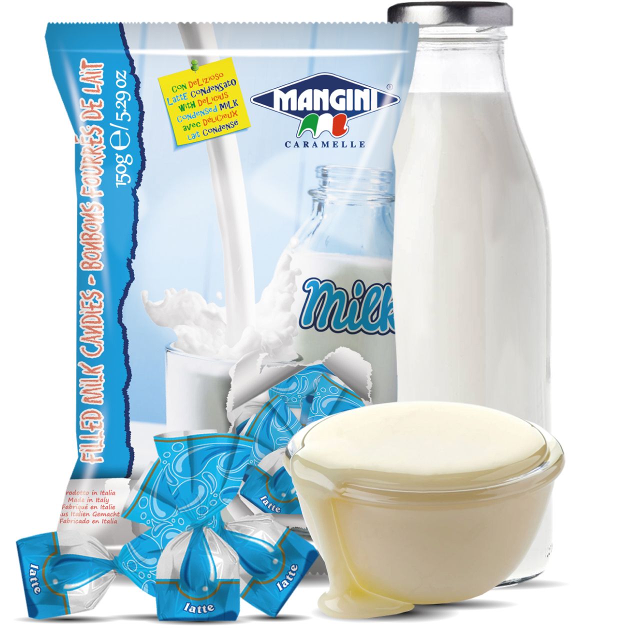Caramelle Mangini Ripiene al Latte